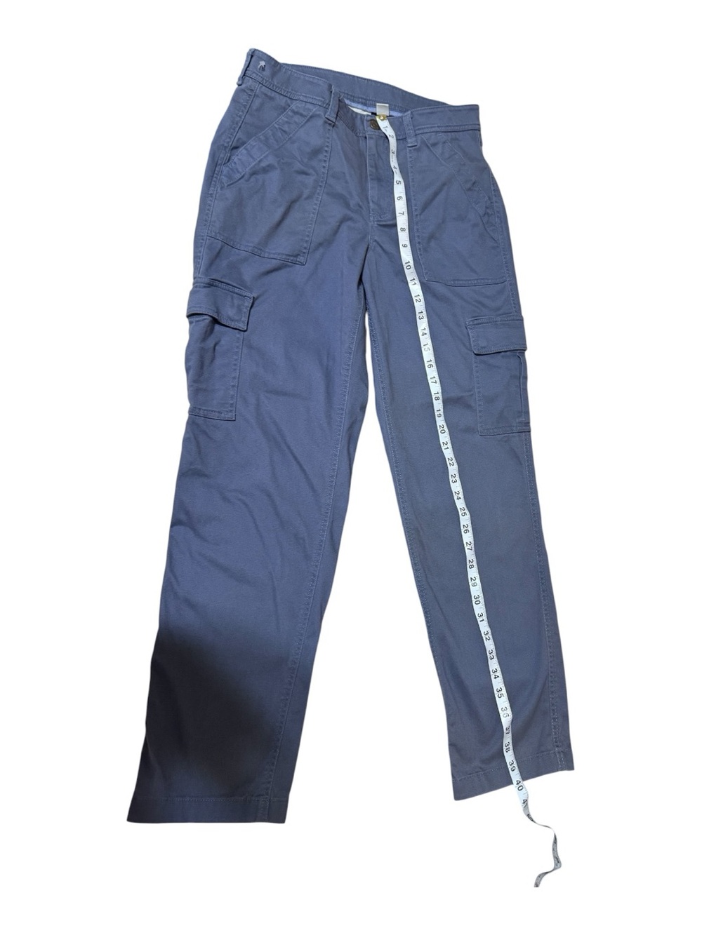 L.L. Bean Straight-Leg Cargo Jeans in Slate Blue - Picture 4 of 8
